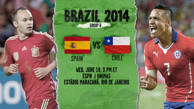 Spain-Chile preview - World Cup 2014
