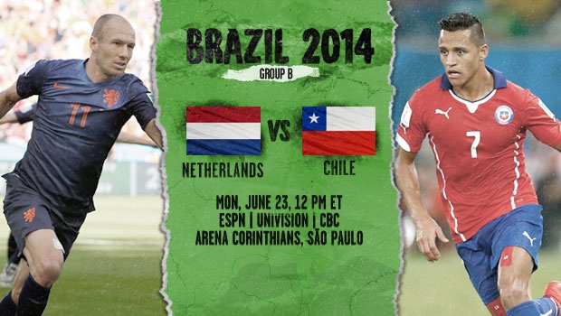 Netherlands-Chile preview - World Cup 2014