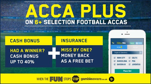 William Hill acca plus accumulator bonus